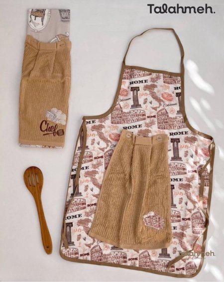 مريول مطبخ مع بشكير